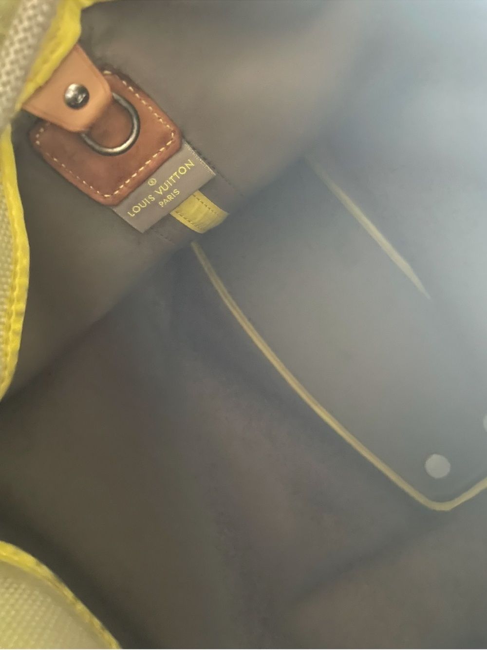 Louis Vuitton Green and Tan Cup Drawstring Duffel Bag - Picture 5 of 7